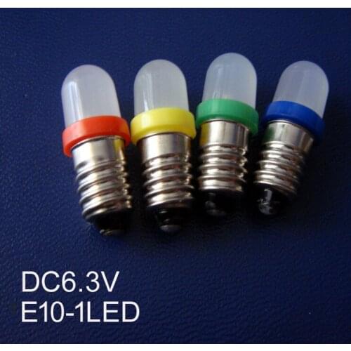 High quality DC6.3V E10 light,E10 6V frosted led light,E10 6.3V Light,E10 6.3V bulb,E10 lamp 6.3V,E10 6V,free shipping 100pc/lot