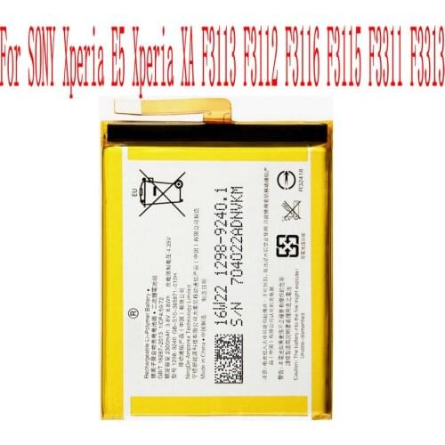 High Quality 2300mAh LIS1618ERPC Battery For SONY Xperia E5 Xperia XA F3113 F3112 F3116 F3115 F3311 F3313 Cell Phone