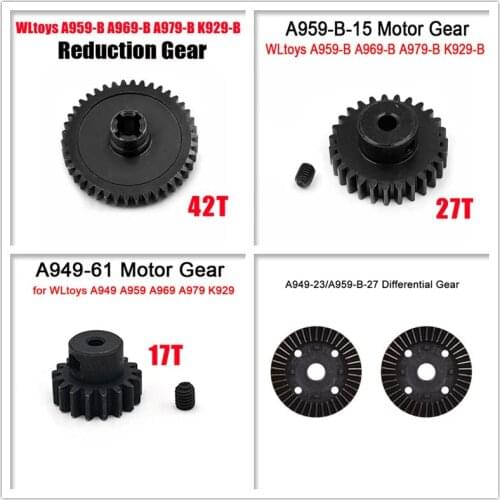 Wltoys 1:18 RC Car Spare Parts A959 Motor Gear A959-B Upgrade metal Reduction Gear Active Gear Alloy Gear