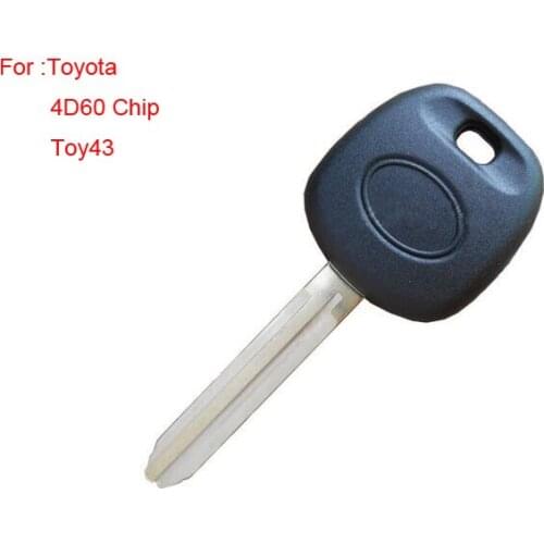 Top Quality Replacement Transponder Key For Toyota With ID4D60 Chip TOY43 Blade 5PCS/lot