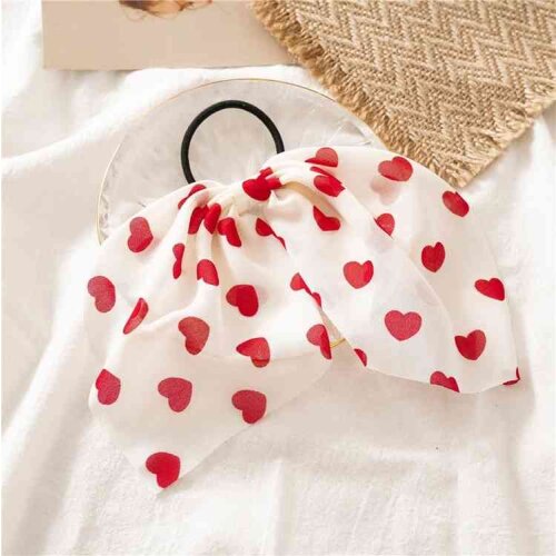 Headdress new peach heart hair rope female thin style elegant hair tie waist bow hair ring