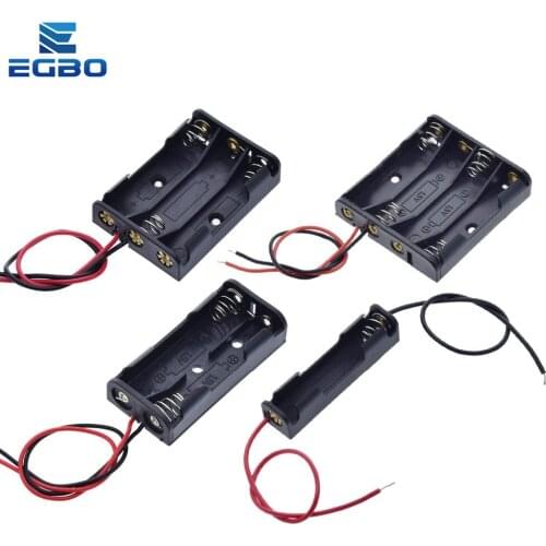 1pc AA Size 5 Battery Storage Box Case Holder Leads With 1 2 3 4 Slots Container Bag DIY Standard Batteries Charging