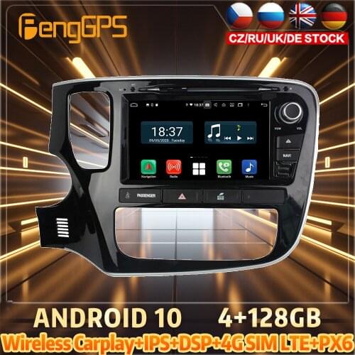 128G Android10 PX6 DSP For Mitsubishi Outlander Car DVD GPS Navigation Auto Radio Stereo Video Multifunction CarPlay HeadUnit