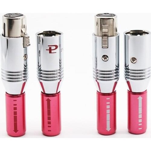 3 Pin XLR Plug Male Female Connector for DIY HIFI Audio Cable Adapter - ( 4 Pcs )