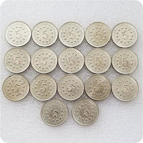 American 5 Cent Nickel Coin 1866~1883 Commemorative Coin Gift Lucky Coin