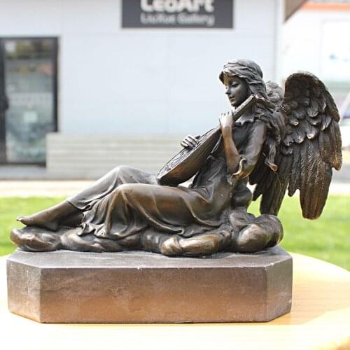 Angel Pipa bronze copper crafts sculpture Home Furnishing business gifts decoration art crafts