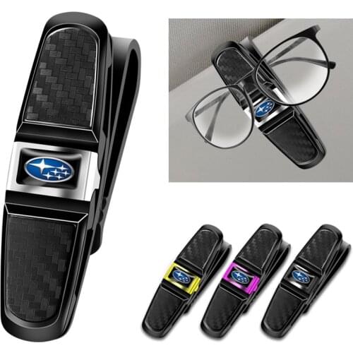 ABS Car Emblem Glasses Clip Auto Sunglass Storage Eyeglass Holder For Subaru WRX STI BRZ XV Legacy Crosstrek Forester Impreza