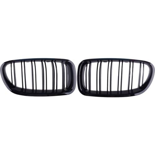 Car Twin Bar Slat Front Kidney Grill Grille Fit For BMW 5-Series F10 F11 2011 2012 2013 2014 2015 2016 51137203203 51137412323