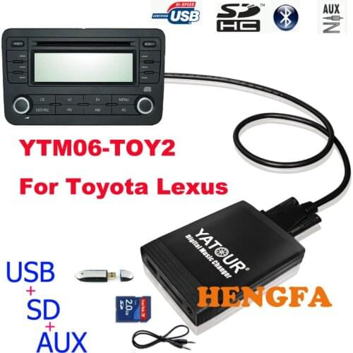 Yatour Car Digital Music Changer USB MP3 AUX adapter Player for 2005-2012 Toyota / Lexus / Scion small 6+6 pin Car Audio Radio