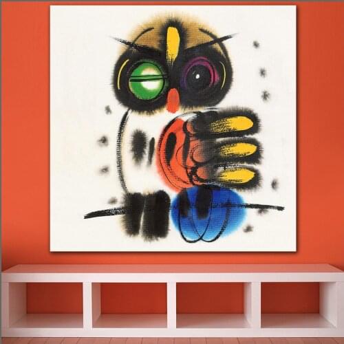 Large size Printing Oil Painting Abstract Ink animal owl 12 art canvas prints pictures for living room and bedroom No Frames