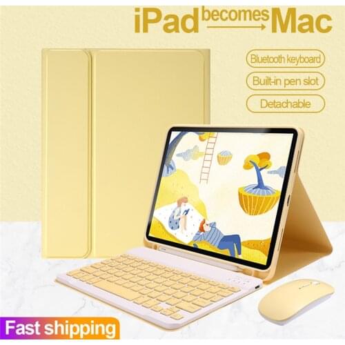 For iPad Bluetooth Keyboard Mouse Case for iPad Air 1 2 3 4 Pro 9.7 10.5 10.9 11 2017/2018/2019 10.2 7th 5th 6th Gen Cover Cases
