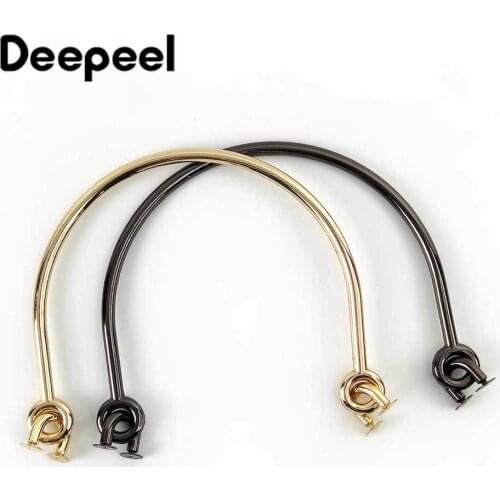 Deepeel 1pair=2pcs 15.5CM Bag Metal Clasp Handle for Women Purse Clasps Buckle Leather Replace DIY Bags Hardware Accessories