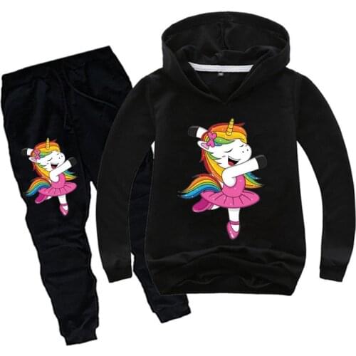 Unicorn Children Clothing Cartoon Girls Sets Tracksuit for 2- 8 Years Old Girls Clothes Sport Suit Kids Clothes Sets Unicorn