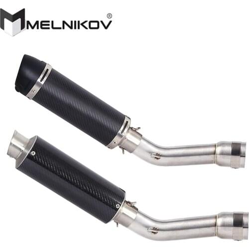 Motorcycle Exhaust Escape Muffler Middle Link Pipe Slip On For YAMAHA FZ1 N F S FAZER FZ1 FZ1N FZ1000 2005 to 2016 Exhaust