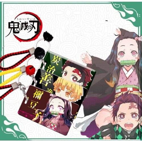 Anime Demon Slayer ID Card Kimetsu no Yaiba Kamado Tanjirou Kamado Nezuko Cartoon Card Sleeves Bank Card Protector Costume Props
