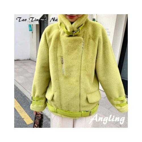 Top brand New Style 2020 High-end Fashion Women Faux Fur Coat C47 high quality