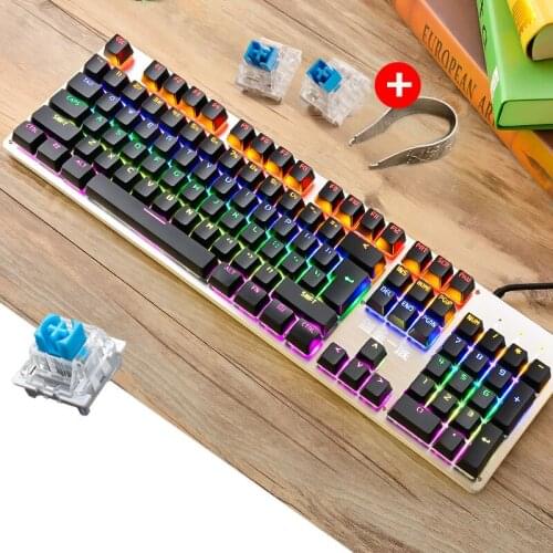 Mechanical gaming keyboard cable shaft black blue shaft alloy 104 key gaming keyboard cable CustomPull Plug Axis