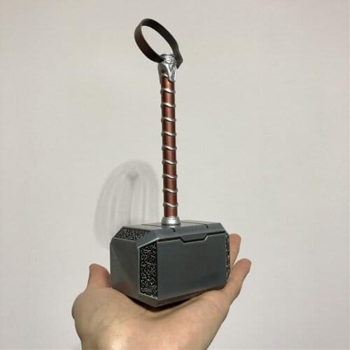 Metal Material Super Hero Weapon Cosplay Weapons Model Thunder Hammer Figure Kids Gift Movie Role Playing 20cm