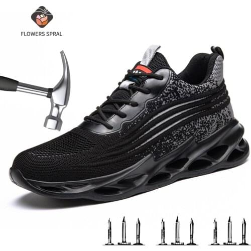 Anti-Smashing Safety Shoes Anti-Piercing Steel Toe Wear-Resistant Lightweight All-Season Safety Protective Work Shoes
