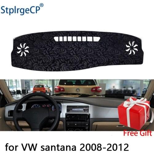Rose Pattern Non-slip Car Dashboard Cover Dash Mat Pad DashMat ANti-UV Car Sticker for Volkswagen santana 2008-2012 Car Styling