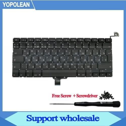 New Russia Russian Keyboard For Macbook Pro Unibody 13" A1278 2009 2010 2011 2012 UK Version Russian Keyboard