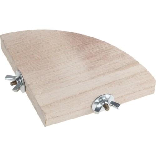 Pet Parrot Wood Platform Stand Rack Toy Hamster Perches For Bird Cage New