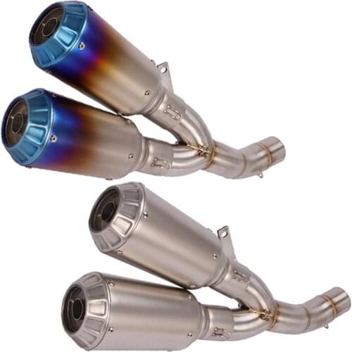 Suitable for motorcycle 797 modified exhaust pipe color stainless steel exhaust pipe middle section connecting pipe set 797