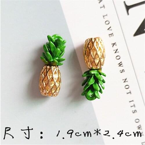 20pcs/lot colorful fruits pineapple pendant alloy enamel Charm DIY accessories of necklace bracelet headdress