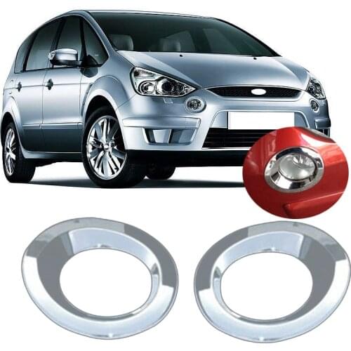 Roavia Front bumper fog light cover For Ford S-MAX C-MAX 2007 2008 2009 Foglamp cover Foglight cap