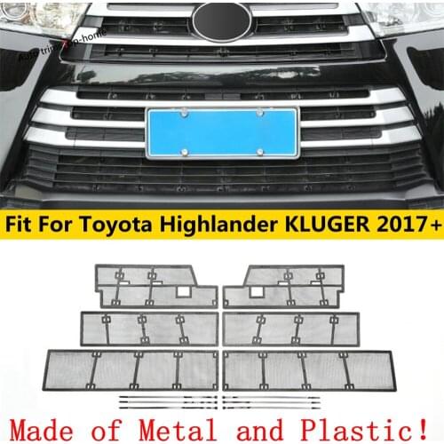 Car Insect Screening Mesh Front Grille Insert Net Cover Trim Accessories Exterior For Toyota Highlander KLUGER 2017 2018 2019