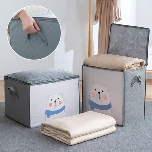 Dorm Room Essentials Quilted Bag Dust Bag Cloth Storage Bags Clothes Organizer Under Bed Storage Organization Closet Organizer