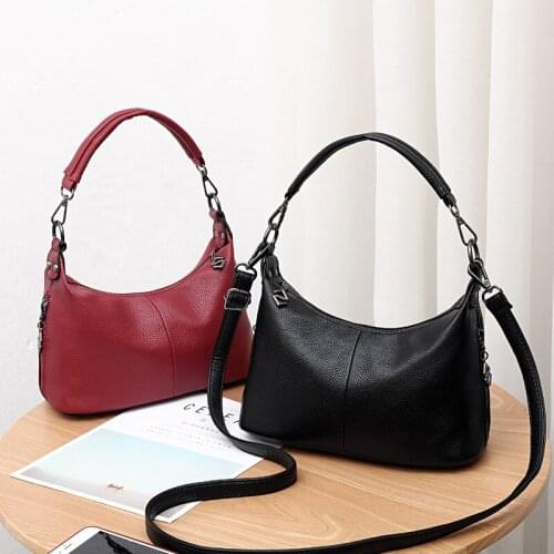 Messenger Bags for Women Totes Middle-Aged Female Bag 2020 New Mother Large-Capacity Soft Leather Fashion Casual Shoulder
