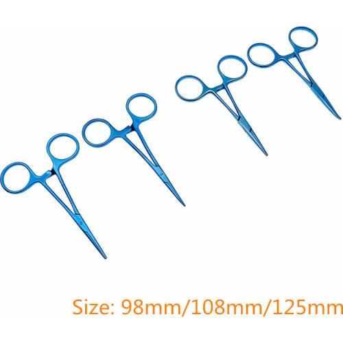 Titanium Hemostatic Forceps Fishing Locking Pliers Epilation Tools Curved/Straight Ophthalmology Surgical Pliers