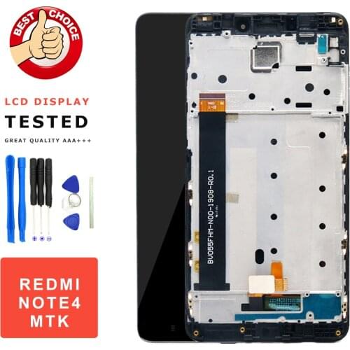For Xiaomi Redmi Note 4 MTK Helio X20 Deca Core LCD Assembly Display Touch Screen With Frame for Xiaomi redmi Note 4 3G+32 4+64G