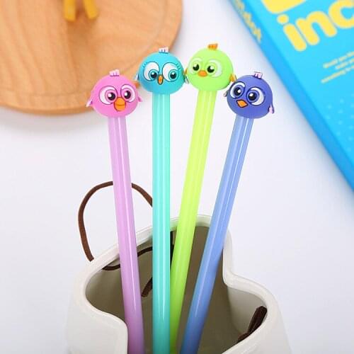 1 PCs Creative Silicone Bird Neutral Pen Cute Cartoon Student Stationery Office Supplies Water Signature Pen Kawaii School