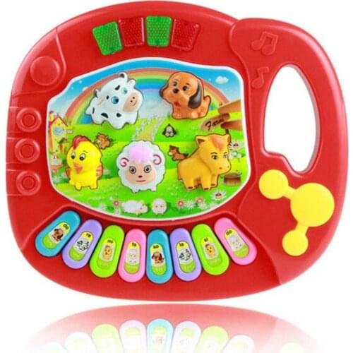 1 Pcs Plastic ABS Keyboard Musical Instrument Educational Battery Operated Infant Playing Type English Sound Gift Toy