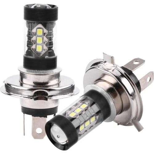 2pcs H4 Socket Fog Light Bulbs 80W Car High Power Bright LED Fog Daytime Light Bulbs​ 6000K-7000K Fog Light Headlight