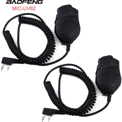 Baofeng Speaker Mic Microphone Dual PTT For pofung walkie talkie UV-82 UV82 Portable CB Radio