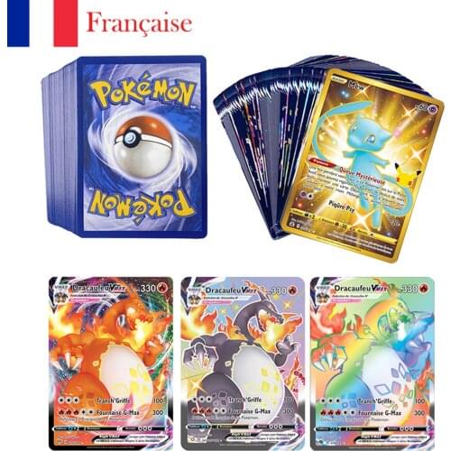 French Version Pokemon Card Featuring 300 Pcs 100 Tag Team 200 Gx 150 V Max VMAX