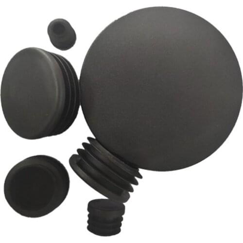 20/50/100pcs Black Plastic Furniture Leg Plugs Round Inner Pipe Plug Blanking End Cap Bung Bulkhead Table Chair Foot Cushion