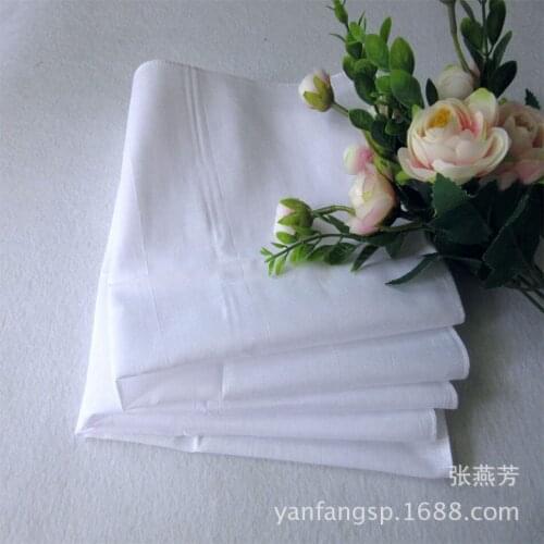 20 / PCS pure cotton white handkerchief 28cm pure cotton white small square towel painting tie dyeing printing customized DIY fa