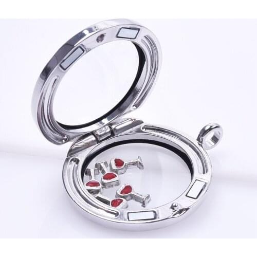F98 DIY Accessories Wine Glass Charms For Glass Living Memory Locket 7*4mm