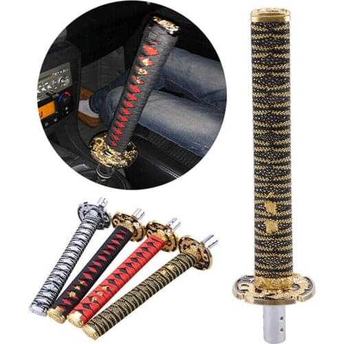 Car decoration Samurai Sword Shift Knob Shifter Alloy Katana With Adapters Universal 26cm Black/Red/Gold/Silver