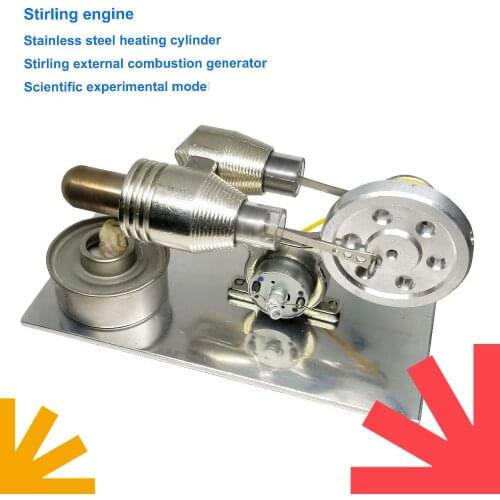 Stirling engine Stainless steel heating cylinder Sterling external combustion generator Scientific experimental model