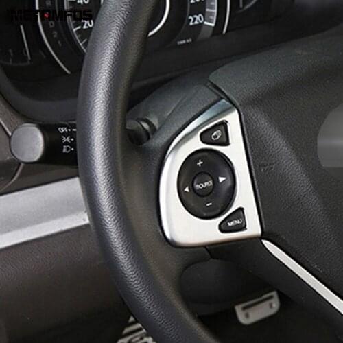 For Honda CR-V CRV 2012 2013 2014 2015 Matte Steering Wheel Cover Molding Trim Decoration Frame Interior Accessories Car Styling