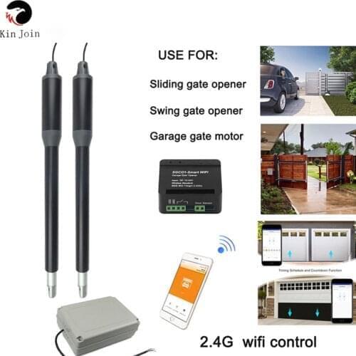 Electric Linear Actuator 200KGs Engine Motor System Automatic Swing Gate Opener With Wifi Control Box Gatekeeper Controller