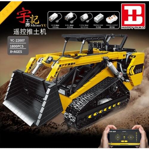 YC-22007 Track loader Model Dynamic Version Urban Engineering Construction Series Children Assemble Toy Blocks Boy Gift