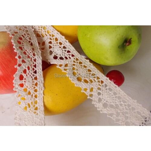 Hot Wholesale cotton 4cm lace trim DIY clothing accessories garment/shoes lace bedding decoration lace heaven
