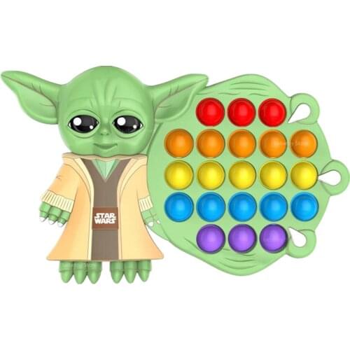 Star Wars Yoda Disney Push Bubble Fidget Toy Kawaii Hobbies Stress Relief Squeeze Toy Adult Antistress Squishy Gift Kids Toys