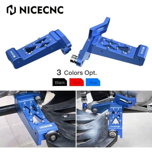 NICECNC ATV Foot Pegs Rest Footrest Footpegs Assembly For YAMAHA RAPTOR 700 2007-2011 Rapto r700R 2016-2020 YFM700 YFM700R YFM